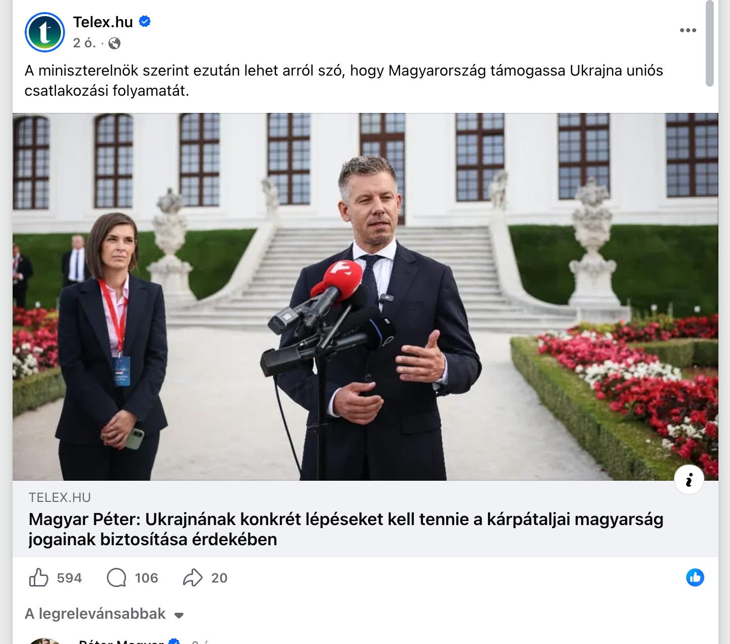 A bejegyzés képernyőképe