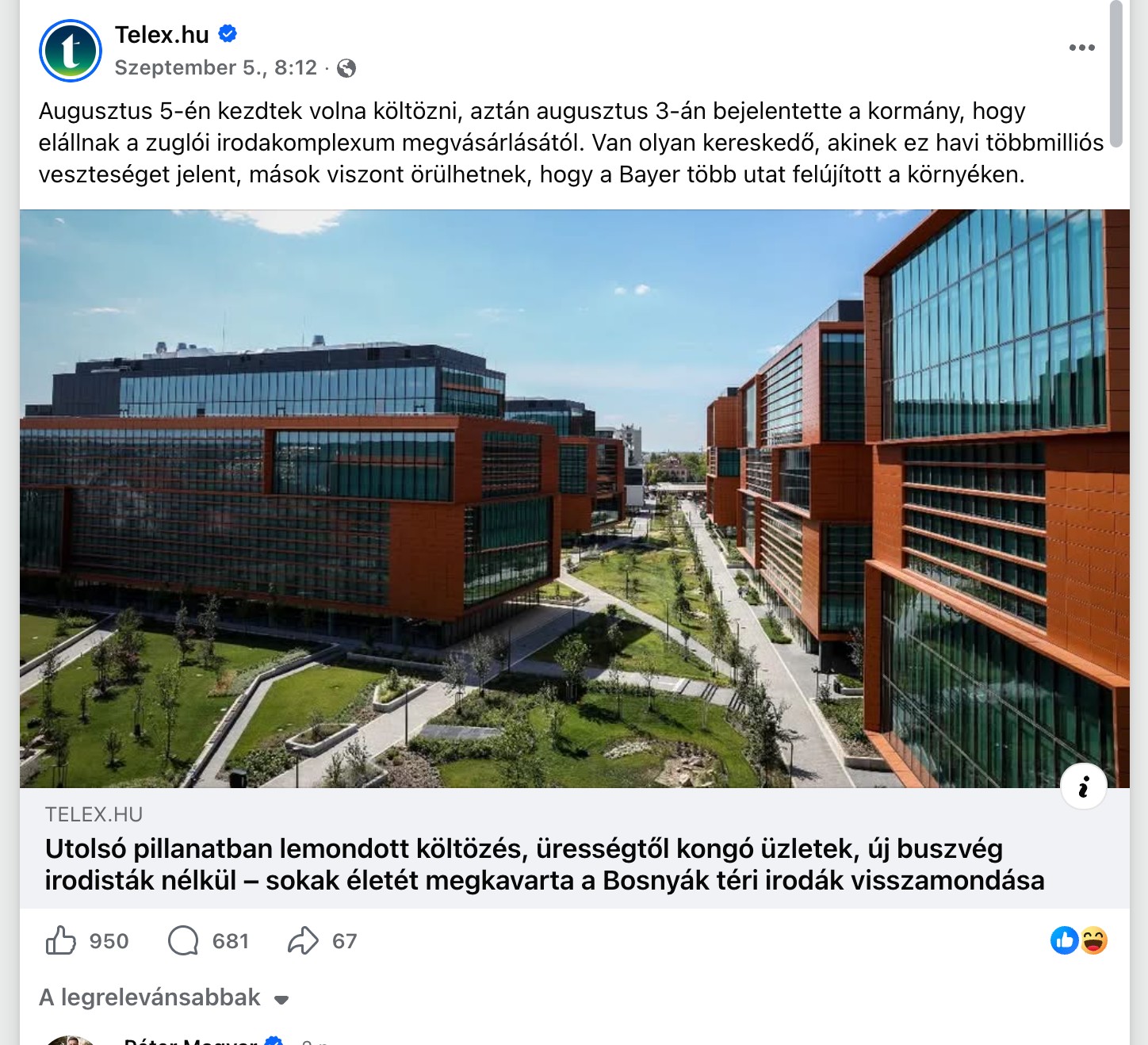 A bejegyzés képernyőképe